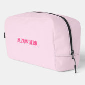 Naam Blush Roze Bachelorette Bruid Gift Toilettasje (Rechterhoek)