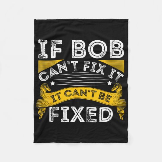 Naam Bob Professioneel Naam Fleece Deken (Voorkant)