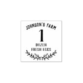 Naam boerderij | Aantal eieren | Verse eierstempel Rubberstempel (Afrduk)