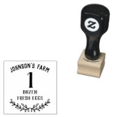 Naam boerderij | Aantal eieren | Verse eierstempel Rubberstempel (Gestempeld)