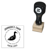 Naam boerderij, Duck | Verse eieren | Eistempel Rubberstempel (Gestempeld)