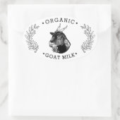 Naam boerderij | Wreath | Geitenkaas | VINTAGE Ovale Sticker (Tas)