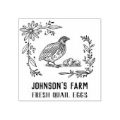 Naam boerderij | Wreath | Kwartaaleieren — Stempel (Afrduk)