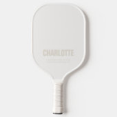 Naam Bold Modern Minimal Ivory Pickleball Paddle (Achterkant)