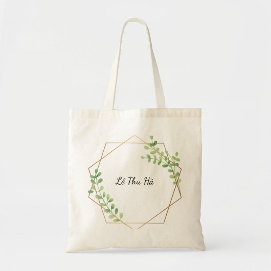 Naam boodschappentas tote bag (Voorkant)