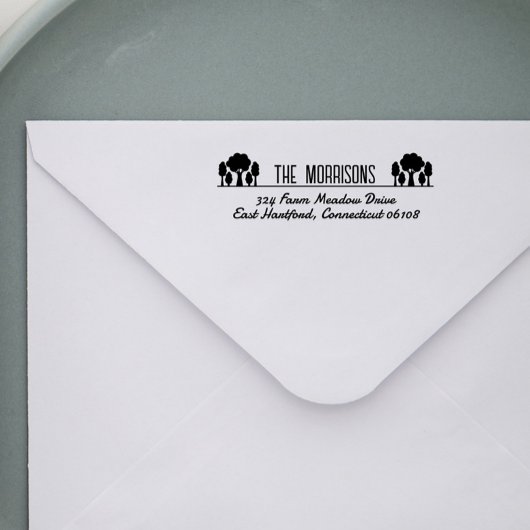 Naam boomkopie en retouradres  zelfinktende stempel