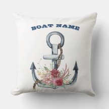 Naam boot, Anker Bloemen Marineblauwe Streep