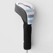 Naam boot, Anker Dolfijn Lichtblauwe Strepen Golfheadcover (Schuin)