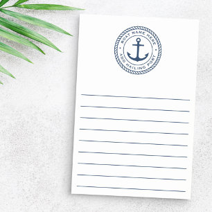 Naam boot en thuishaven nautisch anker post-it® notes