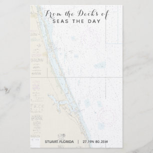 Naam boot van de dekbedden van Stuart FL Nautical Briefpapier