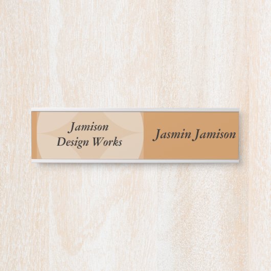 Naam Bord - Circles en Diamond Graphic Deurbordje (Voorkant)