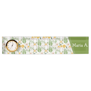 Naam Bord Floral Monogram Naambordje