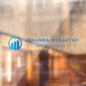 Naam Bord | Glazen deuren Accountant Business Logo Raamsticker (Vel 2)