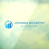 Naam Bord | Glazen deuren Accountant Business Logo Raamsticker (Vel 3)