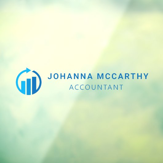 Naam Bord | Glazen deuren Accountant Business Logo Raamsticker (Vel 3)