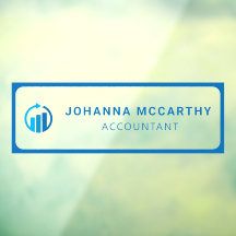 Naam Bord | Glazen deuren Accountant Business Logo