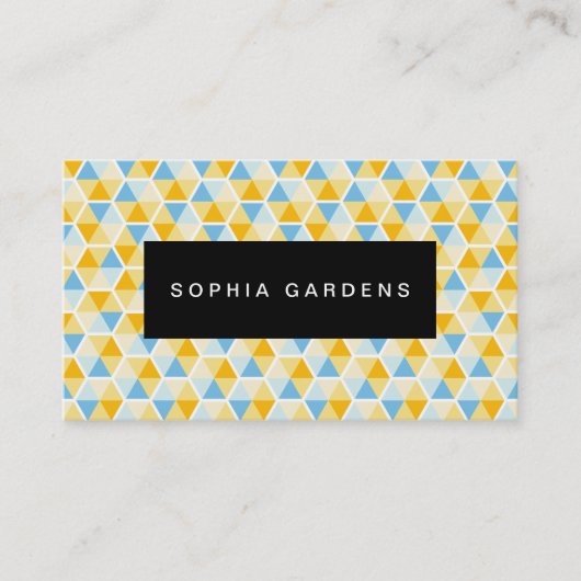Naam Bord - Hexagon Pattern 03 Visitekaartje (Voorkant)