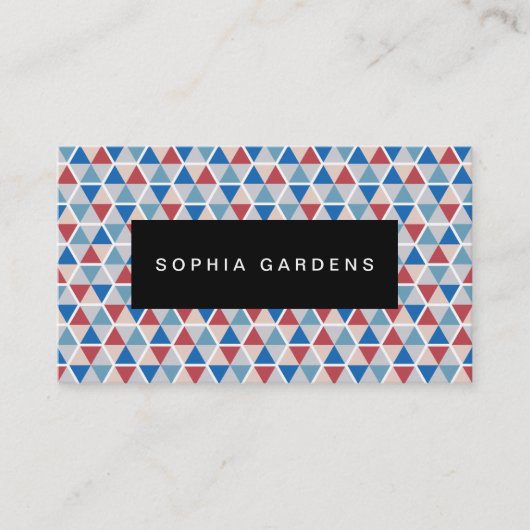 Naam Bord - Hexagon Pattern 05 Visitekaartje (Voorkant)