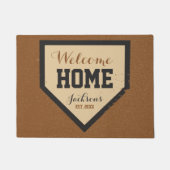 Naam Bord honkbalfamilie en jaar Deurmat (Voorkant)