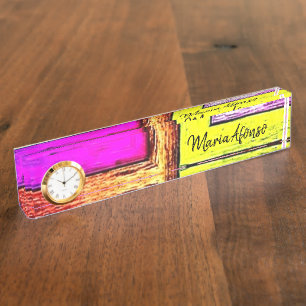 Naam Bord kleurrijke kleuren Naambordje