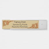 Naam Bord - Leafy Brackets Deurbordje (Voorkant)