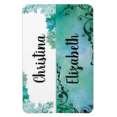 Naam Bord Magnet 2 Namen Magneet (Verticaal)