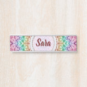 Naam Bord Mandala Mehndi Style G379 Deurbordje (Voorkant)