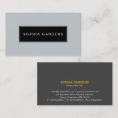 Naam Bord v2 - Zwart op grijs c6cbcc Visitekaartje (Voorkant / Achterkant)