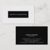 Naam Bord v2 - Zwart op wit (Gold Kaart) Visitekaartje (Voorkant / Achterkant)