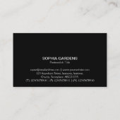 Naam Bord v3 - Zwart op Wit (Goud) Visitekaartje (Achterkant)