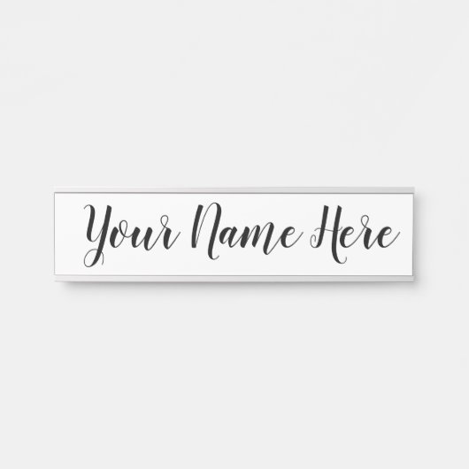 Naam bord voor werk deurbordje (Voorkant)