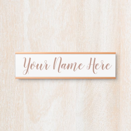 Naam bord voor werk deurbordje (Voorkant)