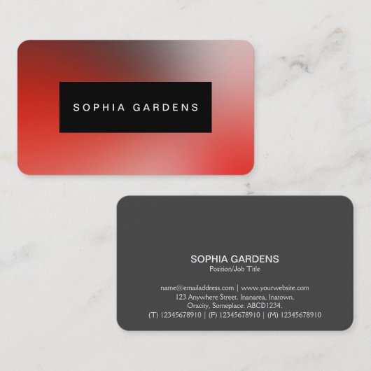 Naam Bord - Zachte Gradiënten Visitekaartje (Voorkant / Achterkant)