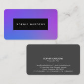 Naam Bord - Zachte verlopen Visitekaartje (Voorkant / Achterkant)