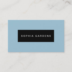 Naam Bord - Zwart op Bleek blauw 9dc6d8 Visitekaartje