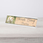 Naam borden cat 1 . dieren . bureau naambordje (Voorkant)