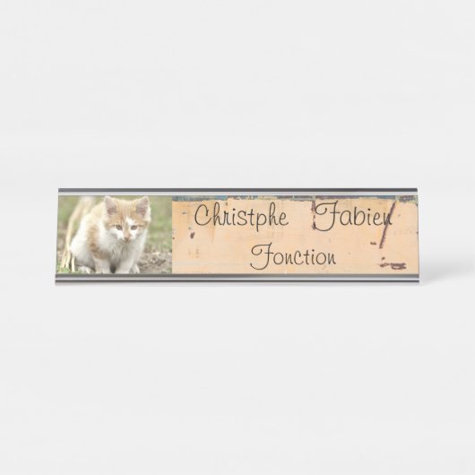 Naam borden katten. bureau naambordje (Voorkant)