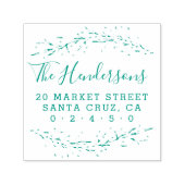 Naam Botanisch retouradres van de standaardscriptf Zelfinktende Stempel (Design)