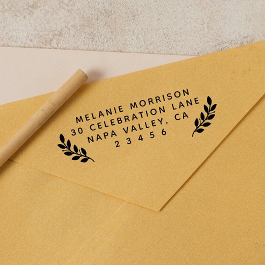 Naam & Botanische Branches Retouradres Zelfinktende Stempel