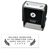 Naam & Botanische Branches Retouradres Zelfinktende Stempel (In situ)