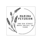 Naam botanische Lijst (familienaam retouradres) Rubberstempel (Afrduk)