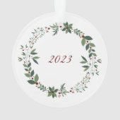 Naam Bourgondië Schattige Mouse Kerstboom Ornament (achterkant)