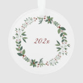 Naam Bourgondië Schattige Mouse Kerstboom Ornament (achterkant)