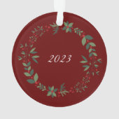 Naam Bourgondië Schattige Mouse Kerstboom Ornament (achterkant)