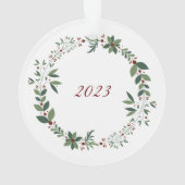 Naam Bourgondië Schattige Teddy Kerstboom Ornament (achterkant)