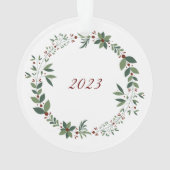 Naam Bourgondië Schattige Teddy Kerstboom Ornament (achterkant)