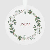 Naam Bourgondië Schattige Teddy Kerstboom Ornament (achterkant)