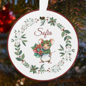 Naam Bourgondische zoete muis kerstboom Ornament