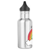 Naam boven de regenboog, gepersonaliseerd waterfles  (Links)