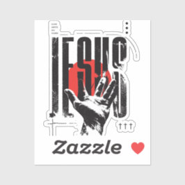 Naam boven elke naam Jezus grunge moderne streetwe Sticker